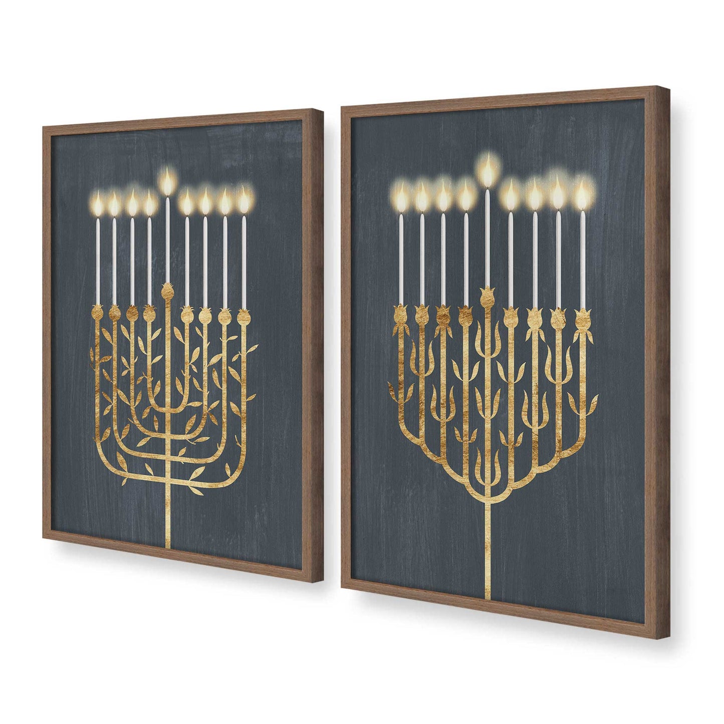 [Color:Walnut], Picture of art in a Walnut frame at an angle