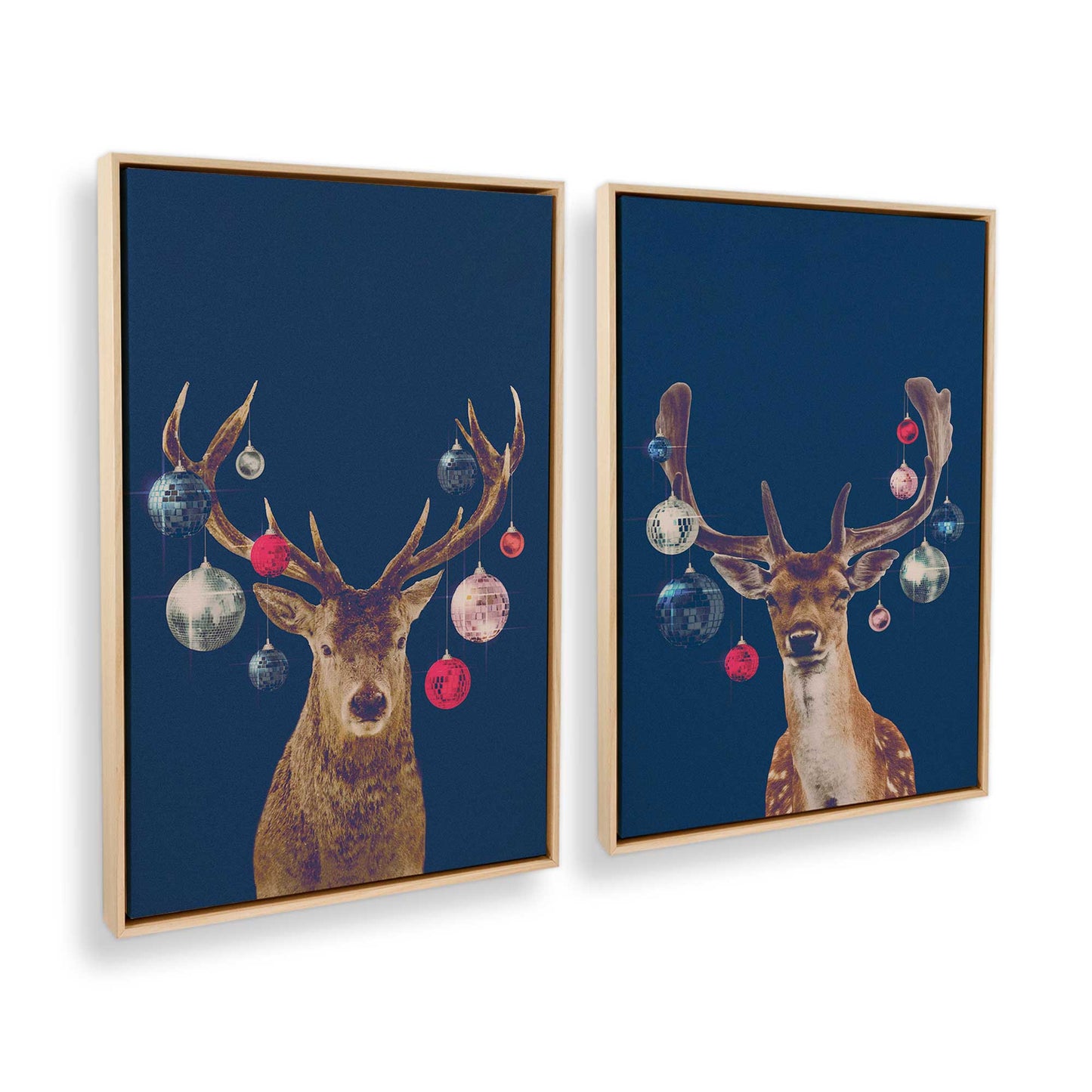 [Color:American Maple], Picture of art in a American Maple frame at an angle