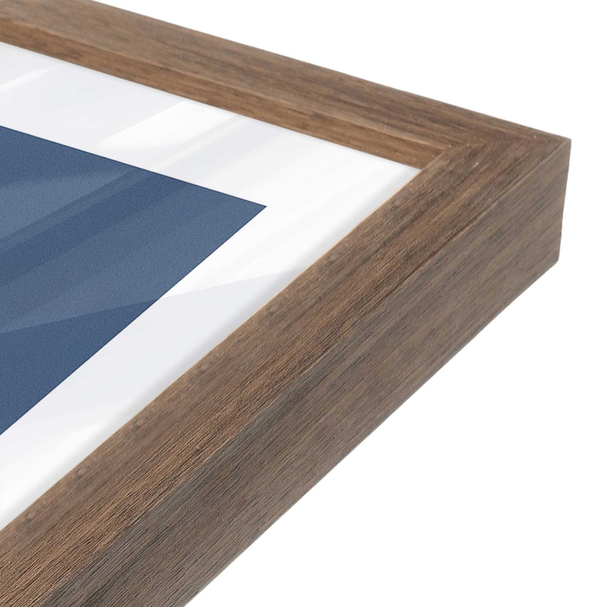 [Color:Walnut], Picture of art in a Walnut frame of the corner