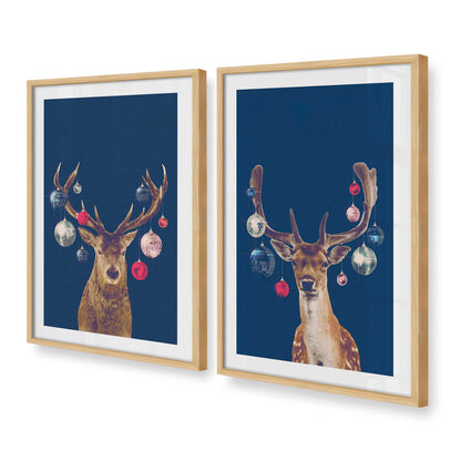 [Color:American Maple], Picture of art in a American Maple frame at an angle