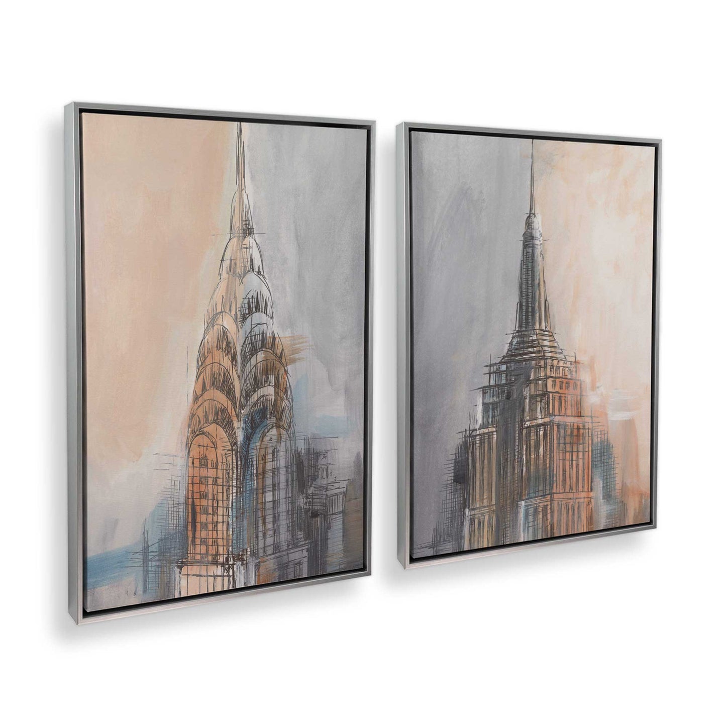 [Color:Polished Chrome], Picture of art in a Polished Chrome frame at an angle