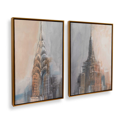 [Color:Polished Gold], Picture of art in a Polished Gold frame at an angle