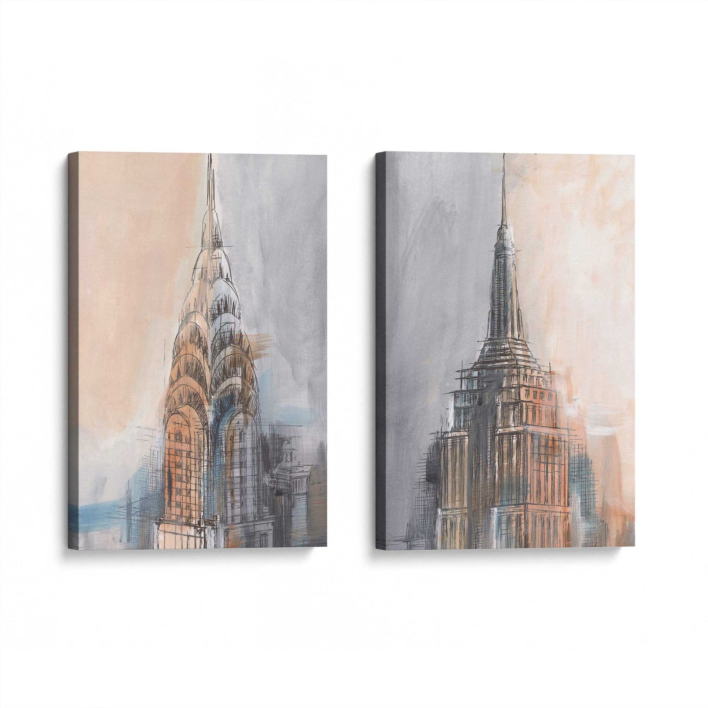 [Color:Stretched Canvas], Picture of art at an angle