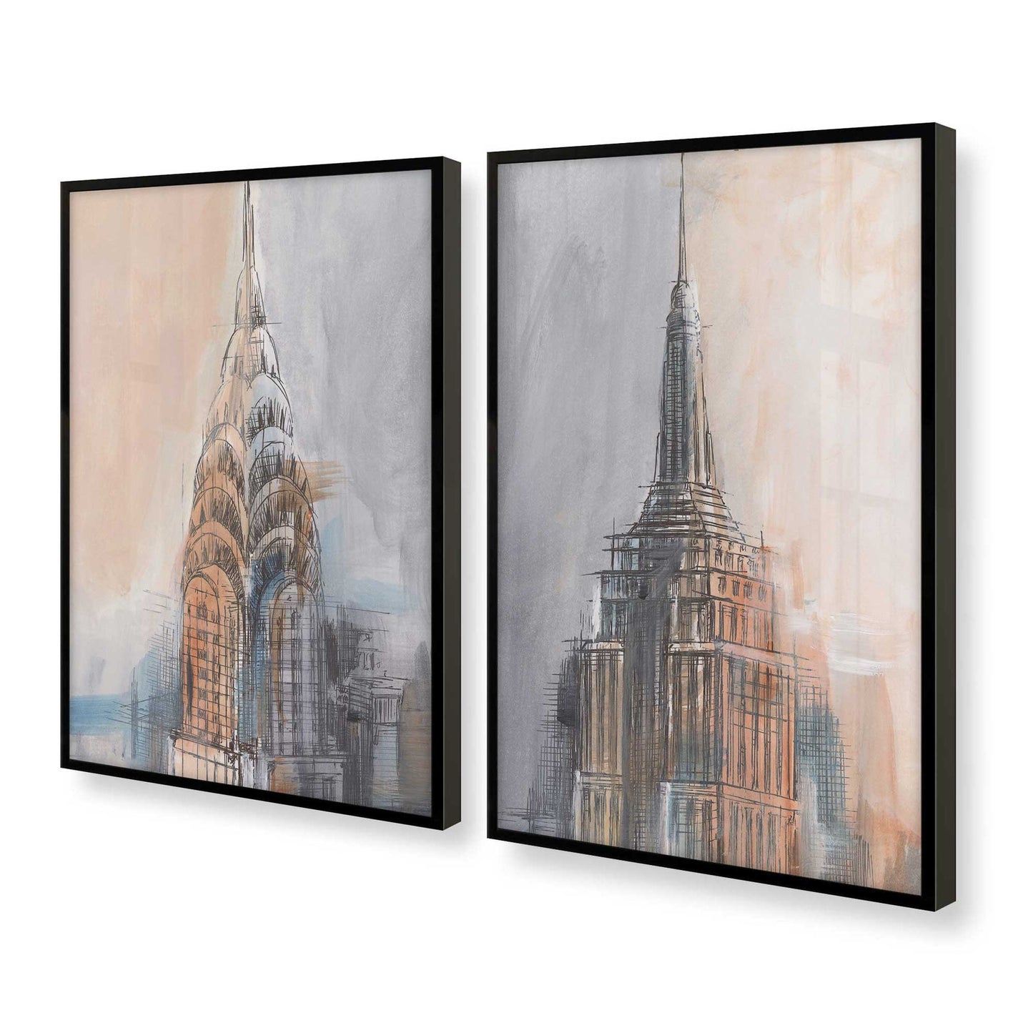 [Color:Satin Black], Picture of art in a Satin Black frame at an angle