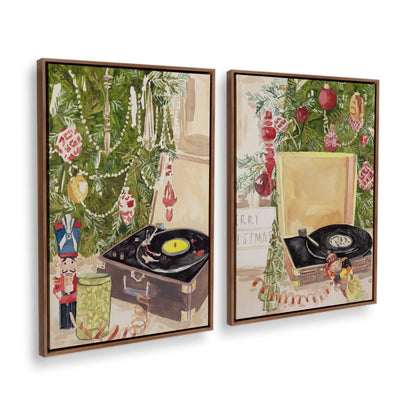 [Color:Walnut], Picture of art in a Walnut frame at an angle