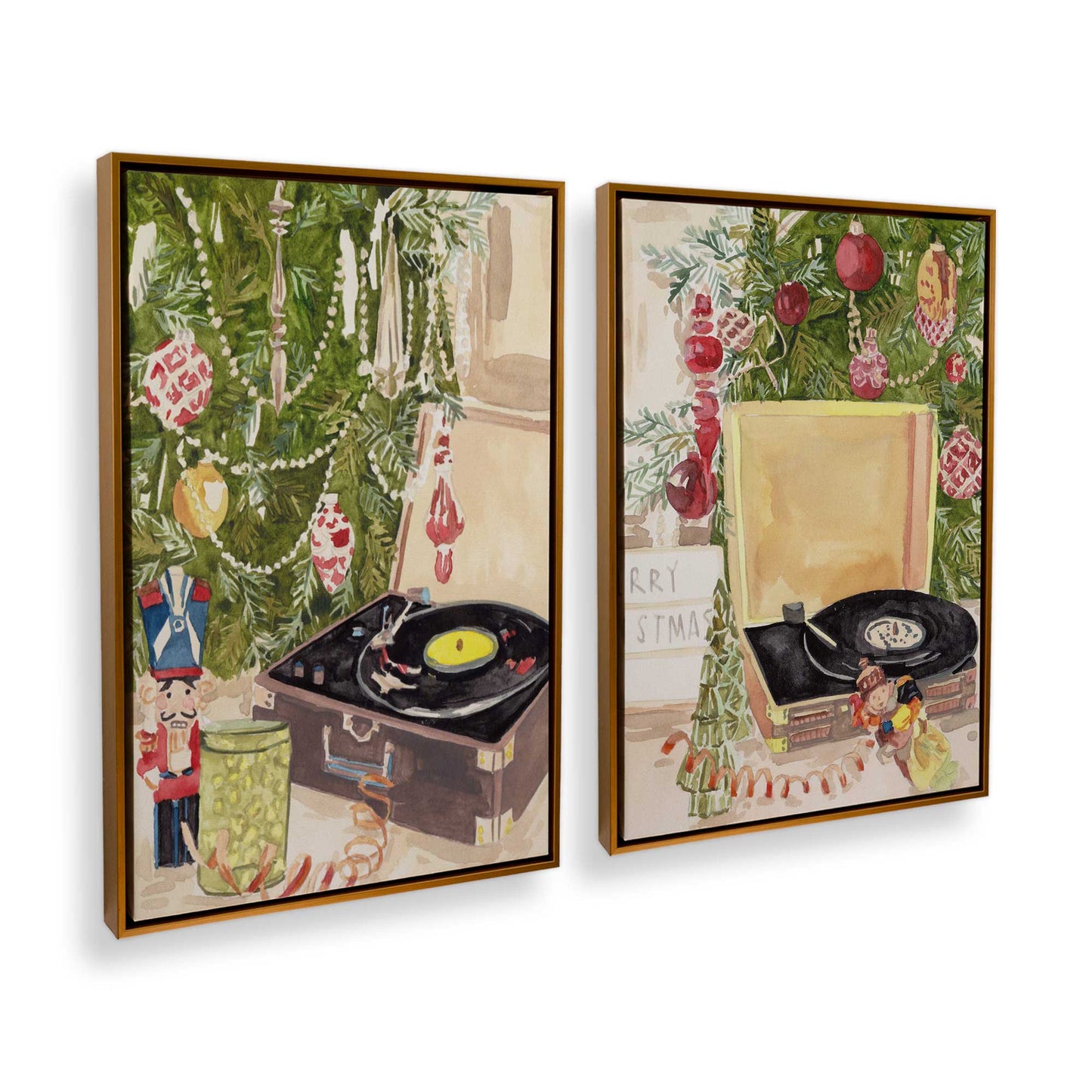 [Color:Polished Gold], Picture of art in a Polished Gold frame at an angle