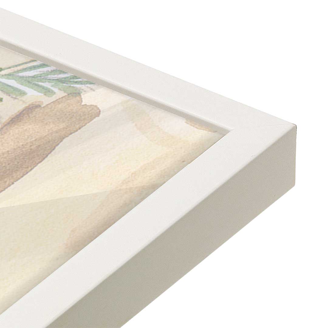 [Color:Opaque White], Picture of art in a Opaque White frame of the corner