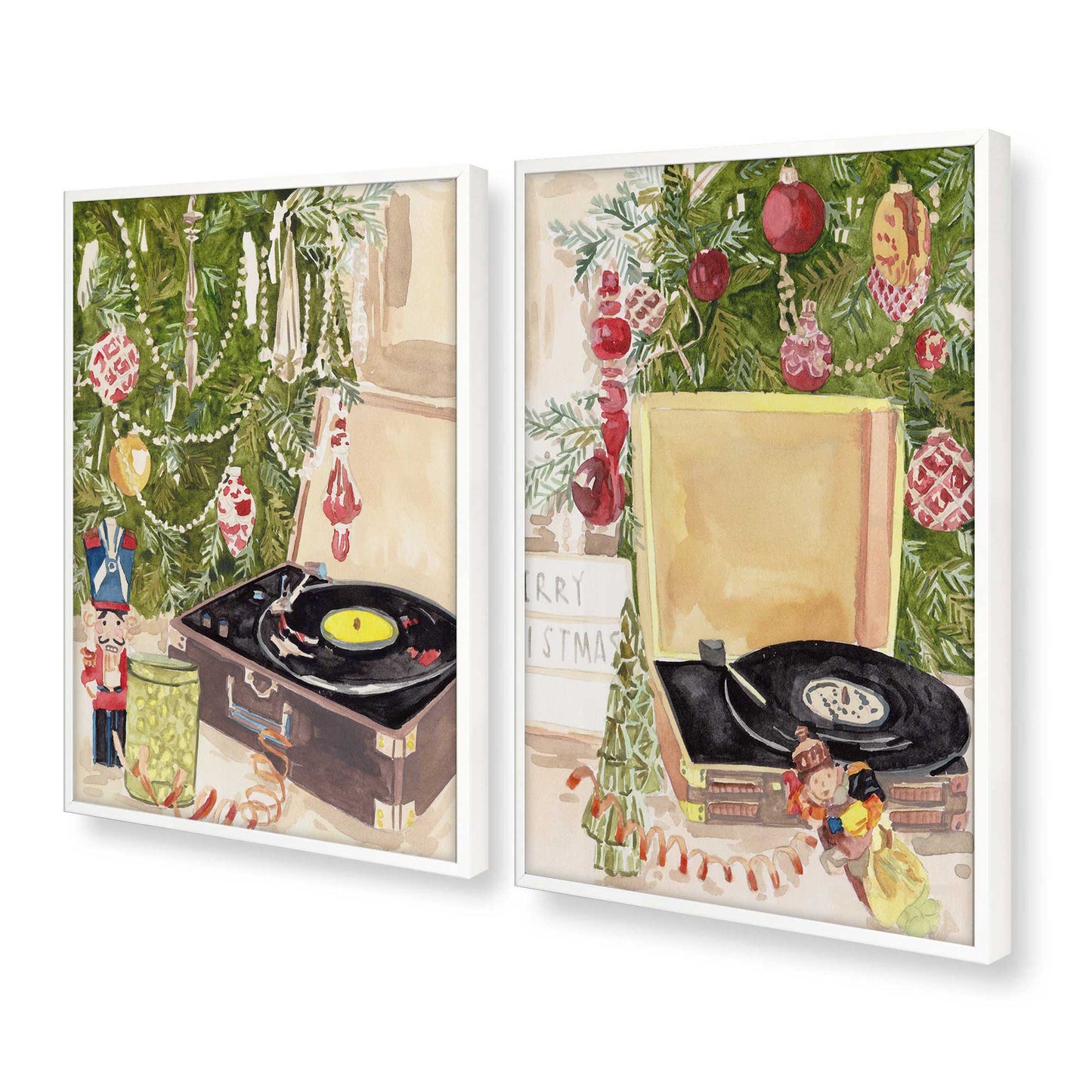 [Color:Opaque White], Picture of art in a Opaque White frame at an angle