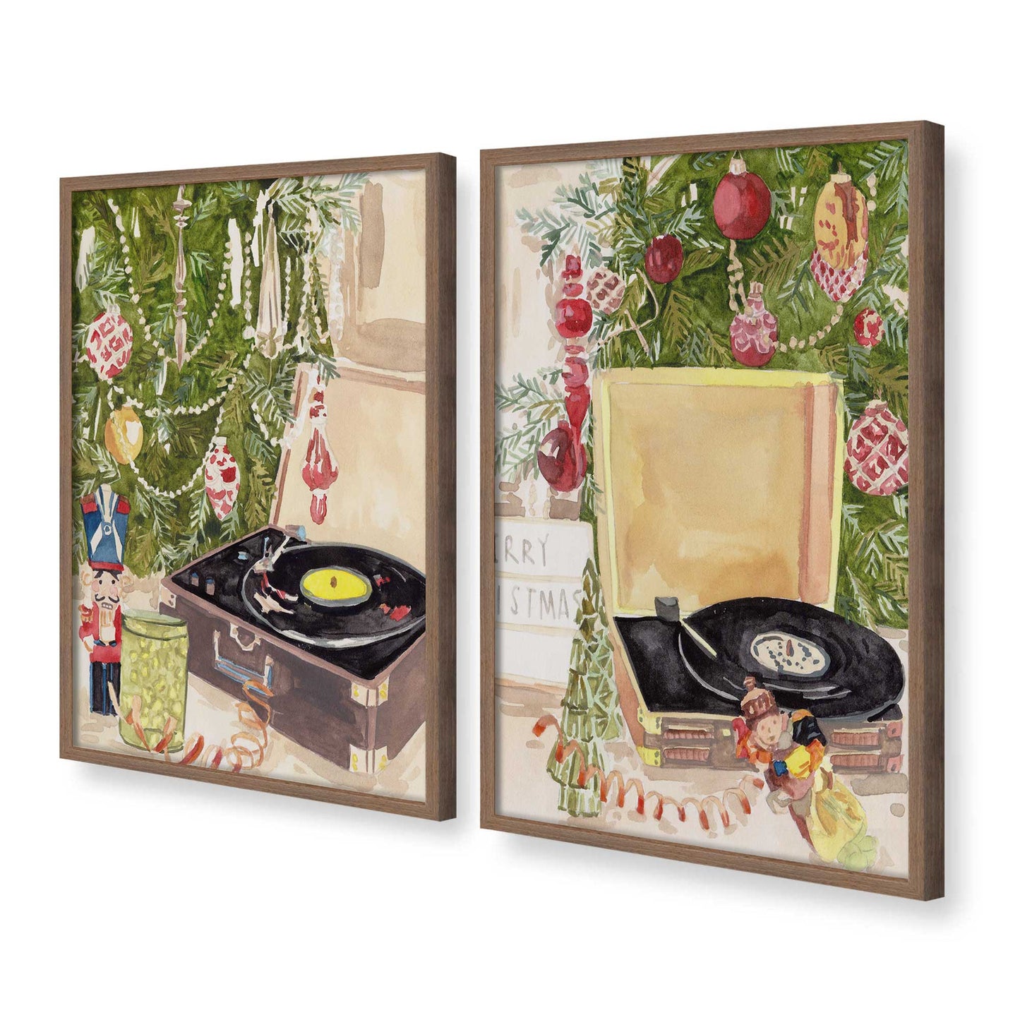 [Color:Walnut], Picture of art in a Walnut frame at an angle