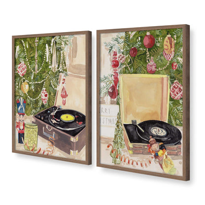 [Color:Walnut], Picture of art in a Walnut frame at an angle