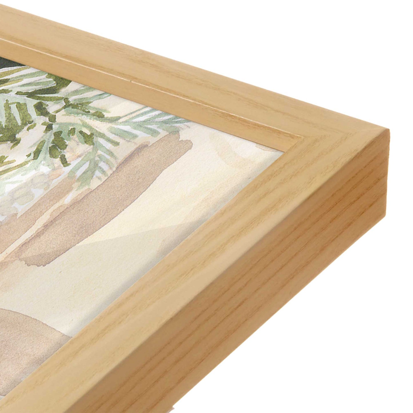 [Color:American Maple], Picture of art in a American Maple frame of the corner