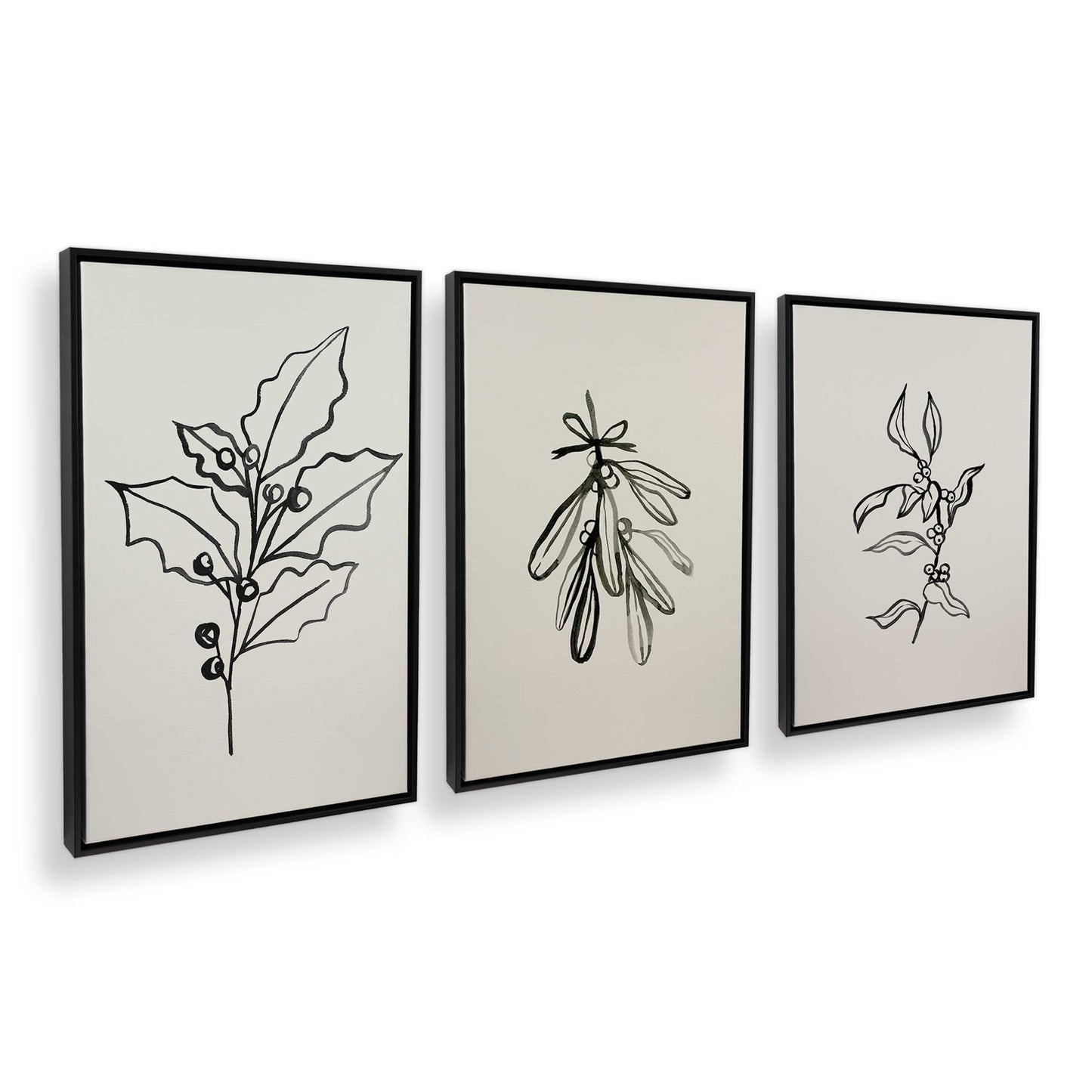 [Color:Satin Black], Picture of art in a Satin Black frame at an angle