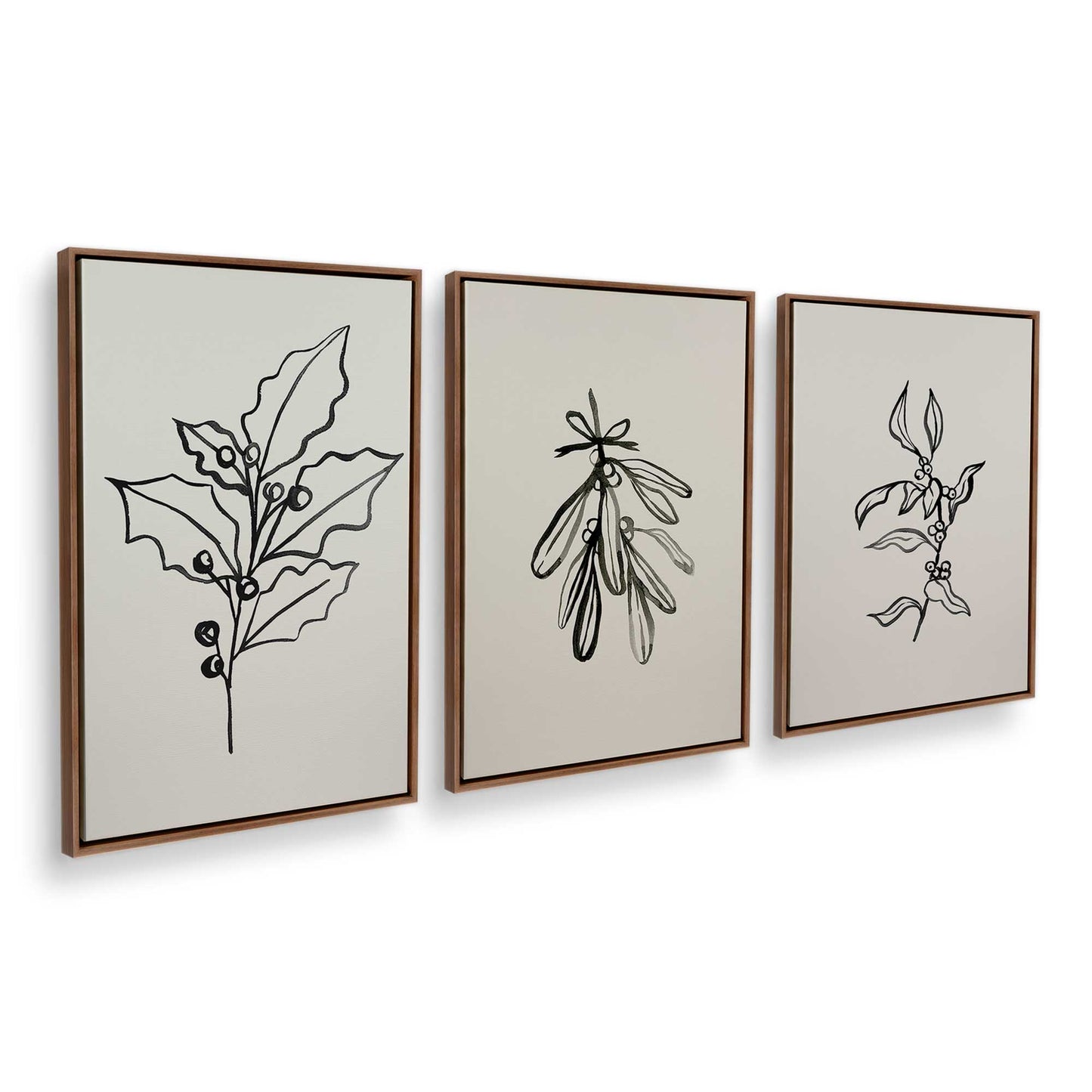 [Color:Walnut], Picture of art in a Walnut frame at an angle