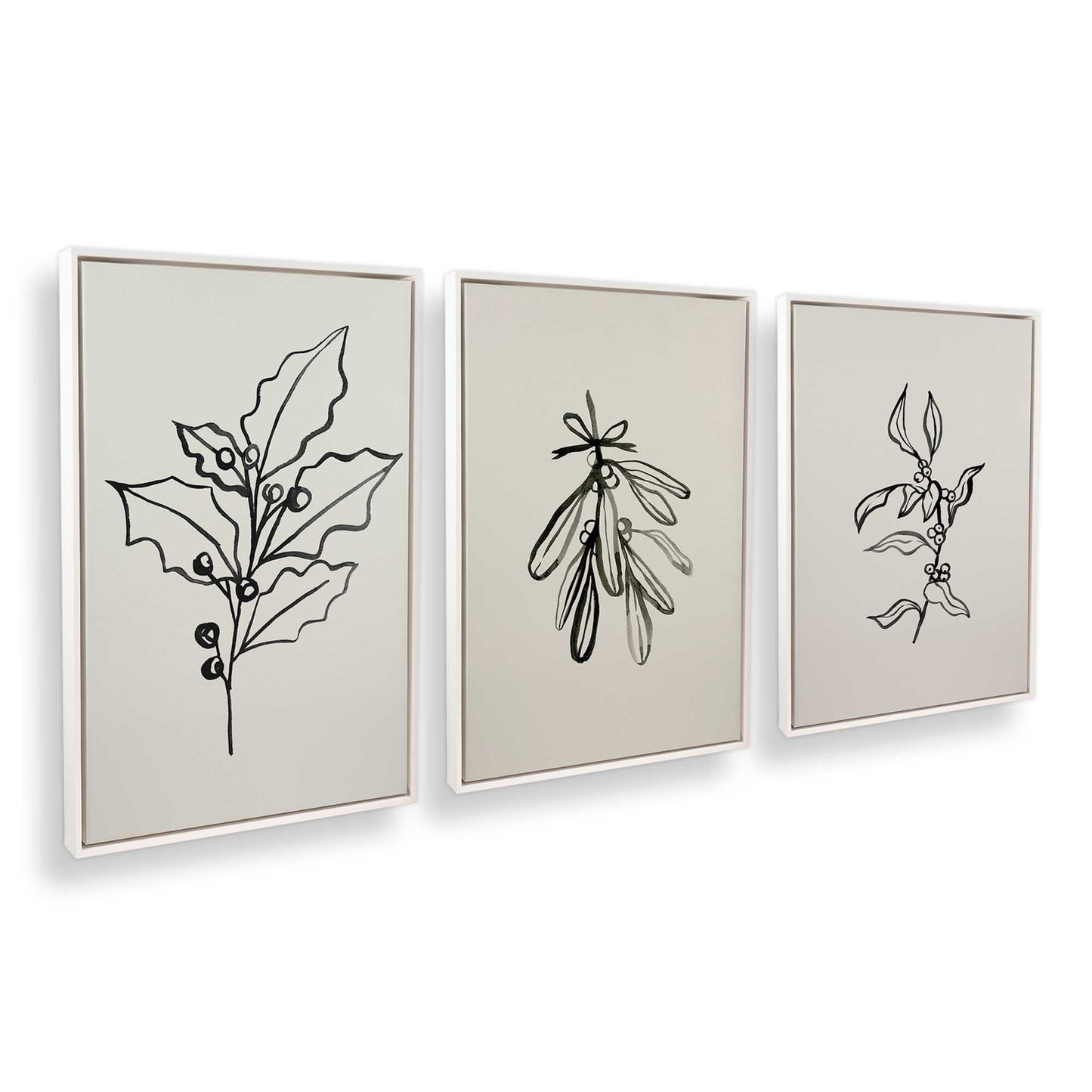 [Color:Opaque White], Picture of art in a White frame at an angle