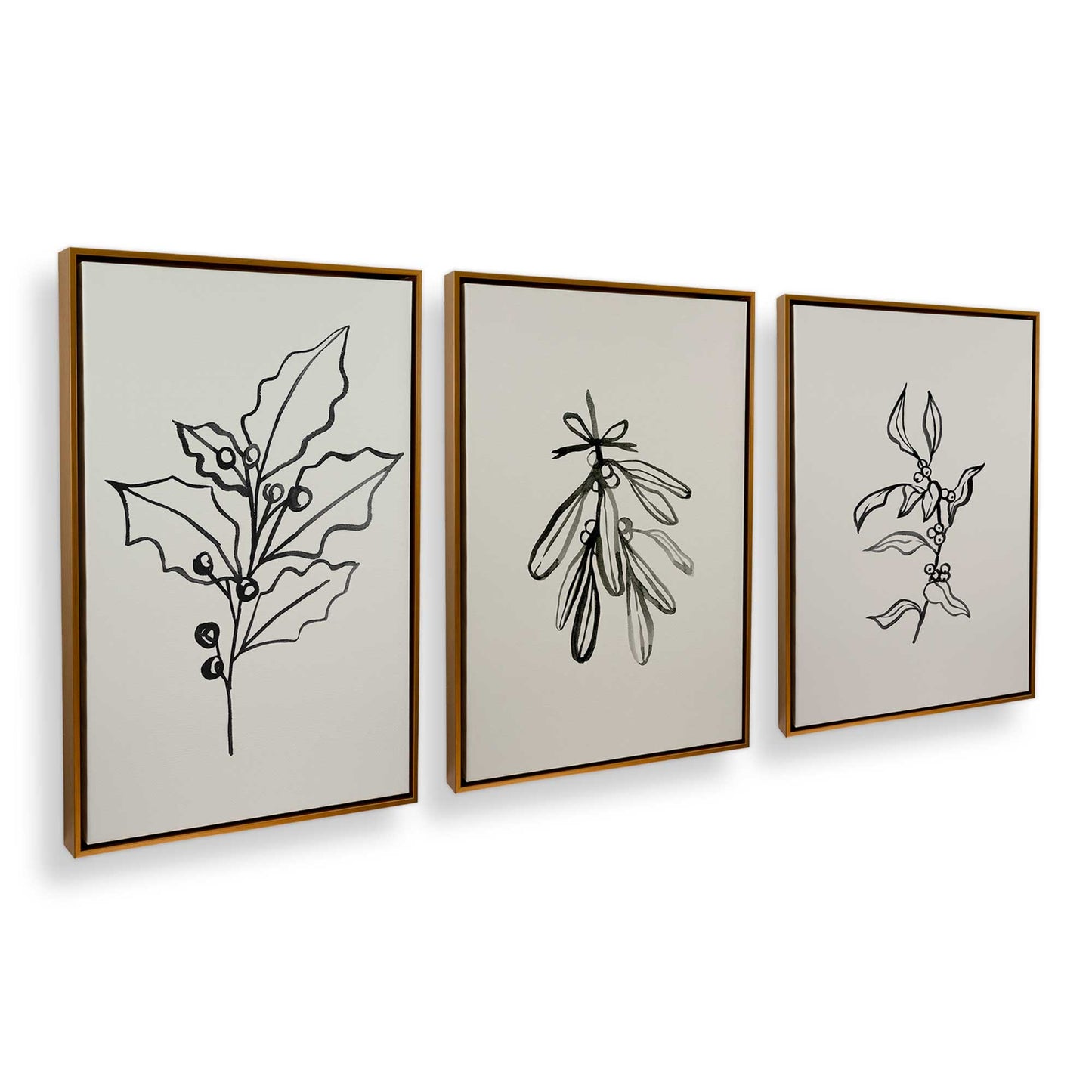 [Color:Polished Gold], Picture of art in a Polished Gold frame at an angle