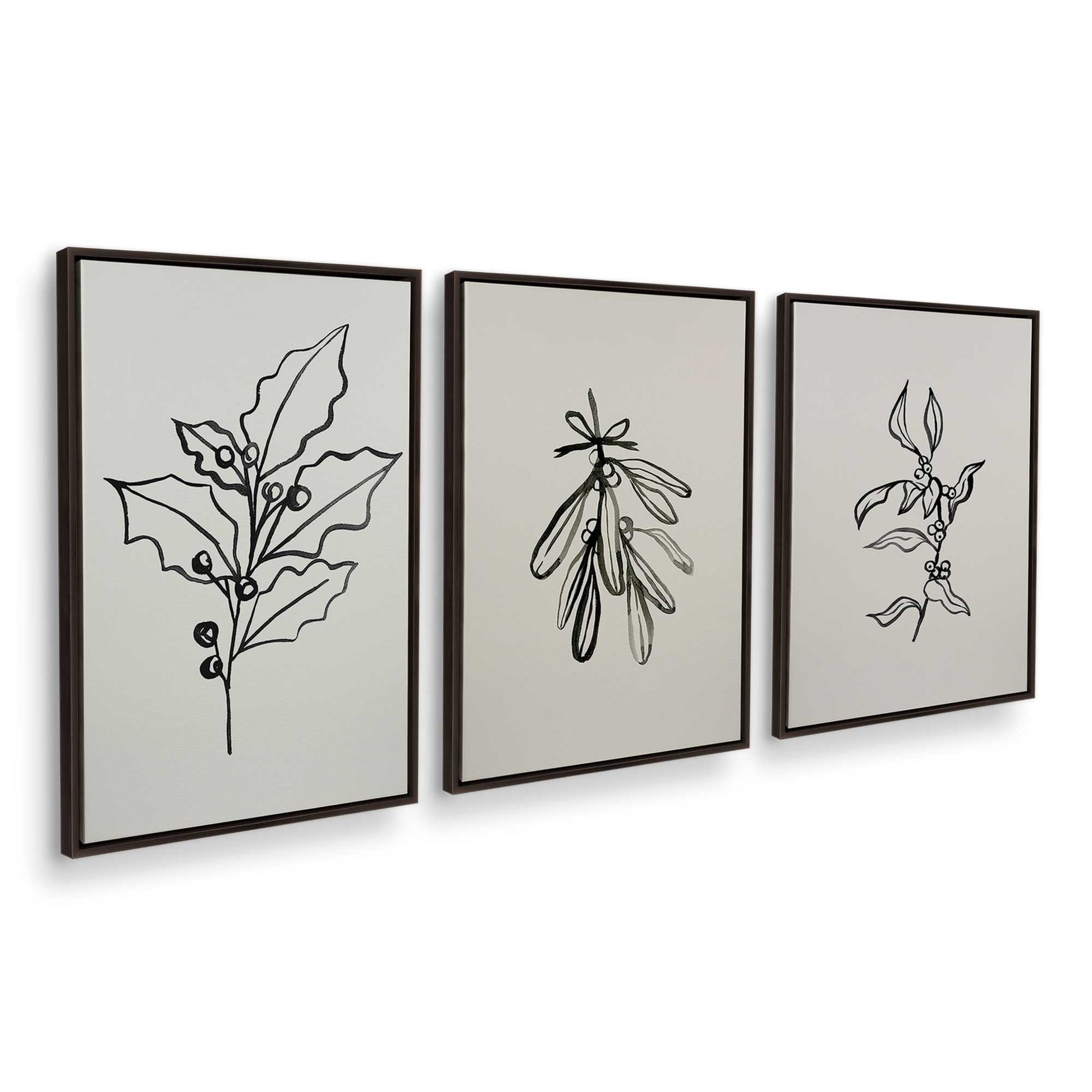 [Color:Espresso], Picture of art in an Espresso frame at an angle