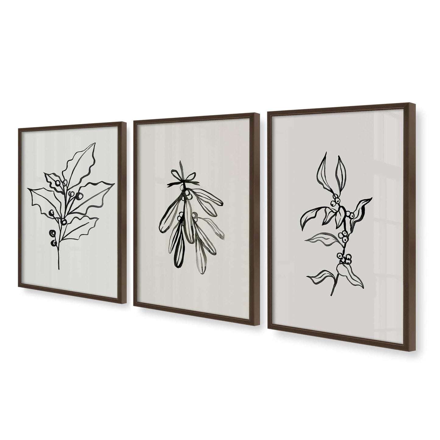 [Color:Belvinder Brown], Picture of art in a Belvinder Brown frame at an angle