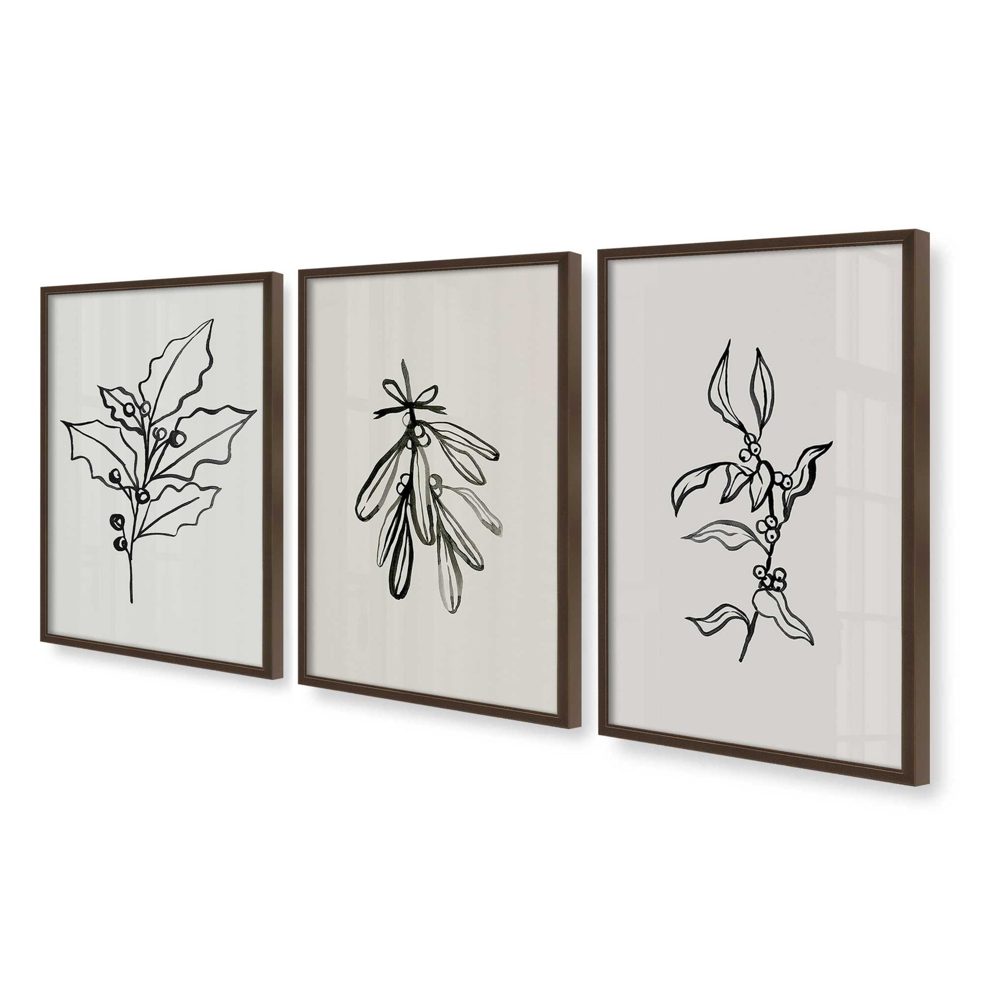 [Color:Belvinder Brown], Picture of art in a Belvinder Brown frame at an angle