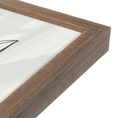 [Color:Walnut], Picture of art in a Walnut frame of the corner