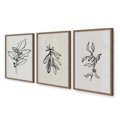 [Color:Walnut], Picture of art in a Walnut frame at an angle