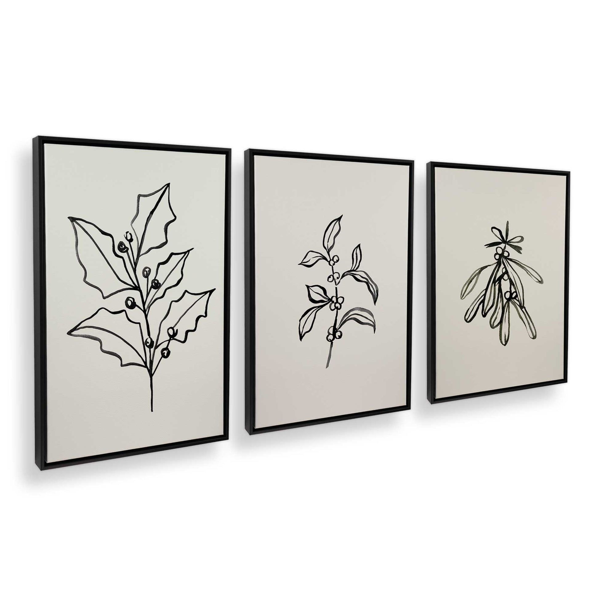 [Color:Satin Black], Picture of art in a Satin Black frame at an angle