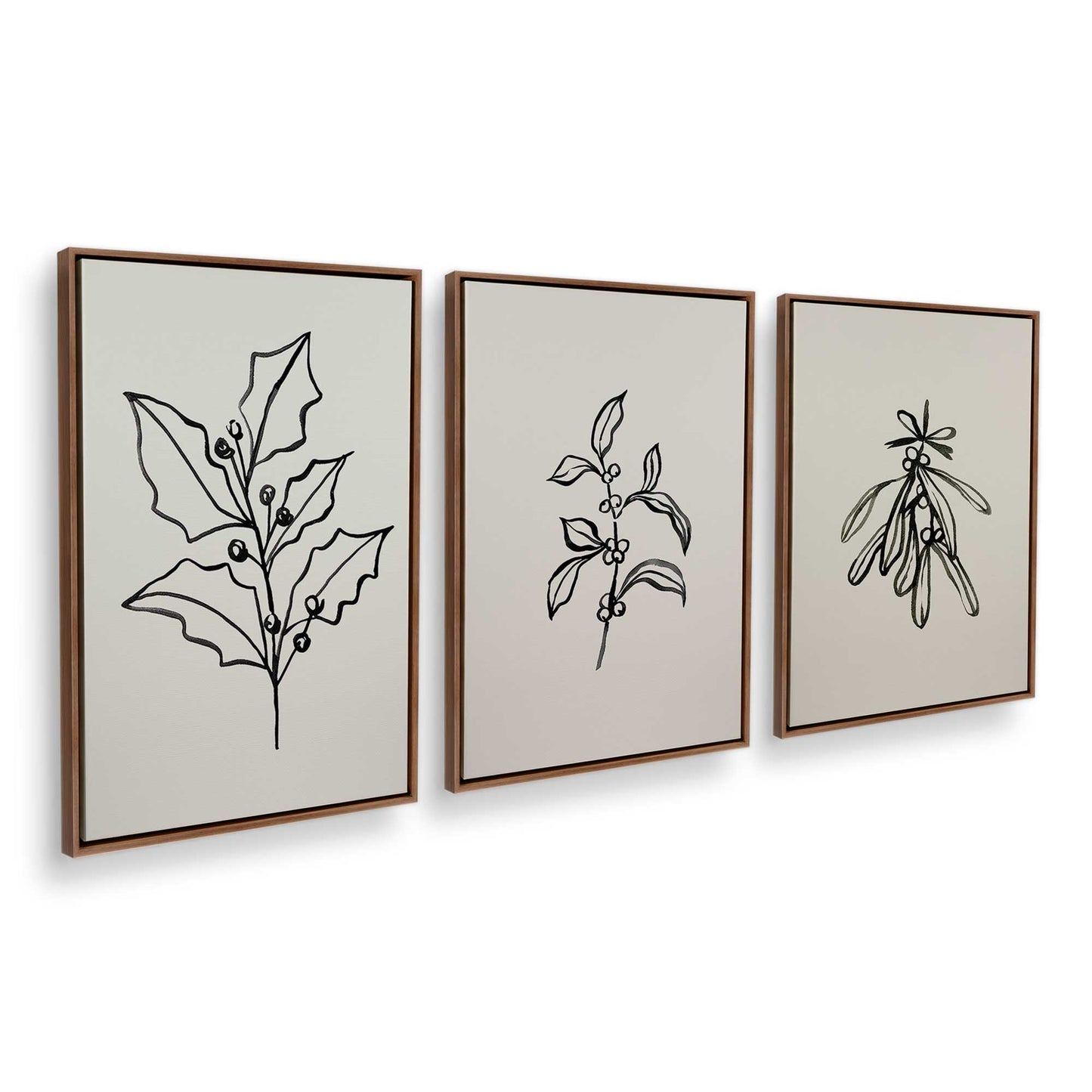 [Color:Walnut], Picture of art in a Walnut frame at an angle