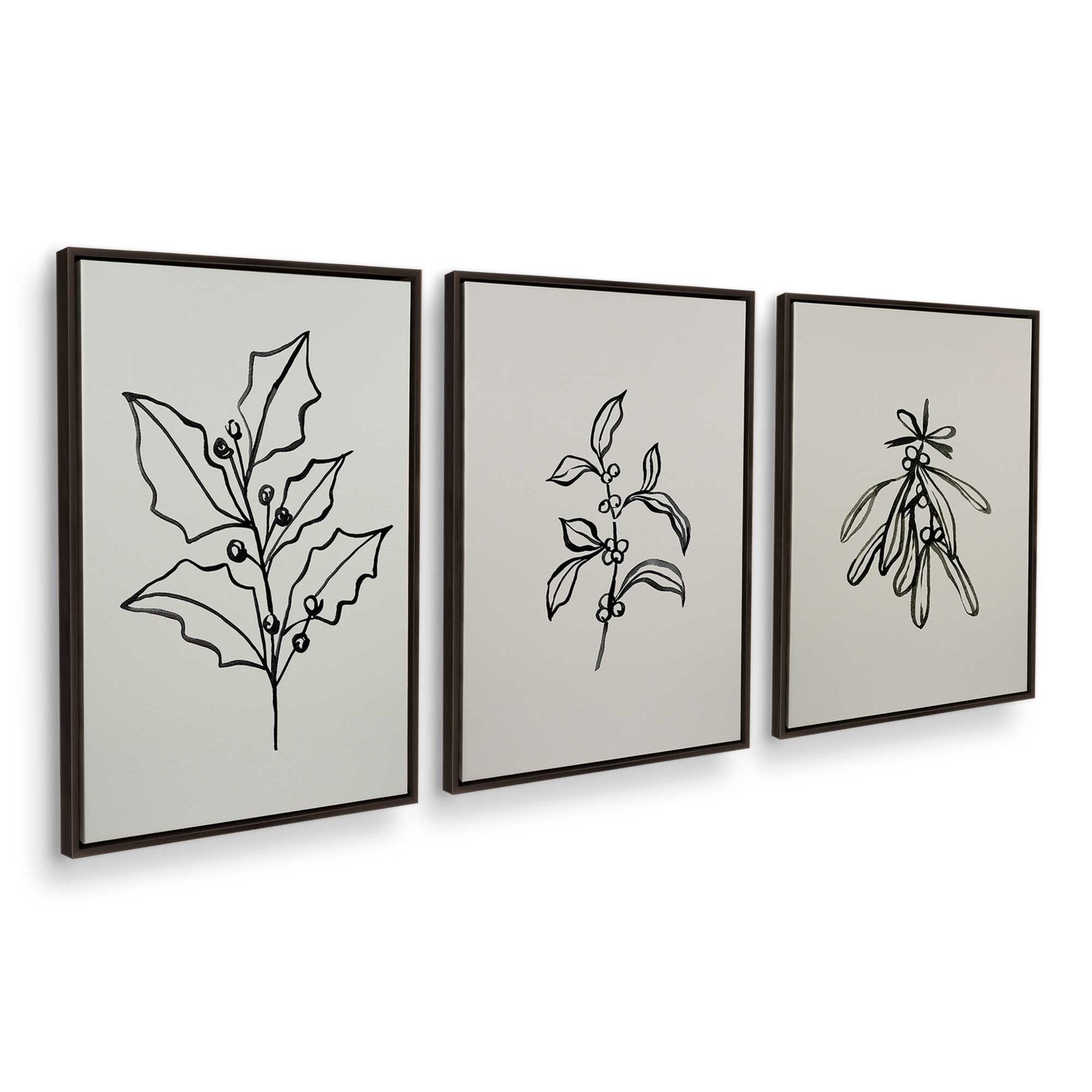 [Color:Espresso], Picture of art in an Espresso frame at an angle