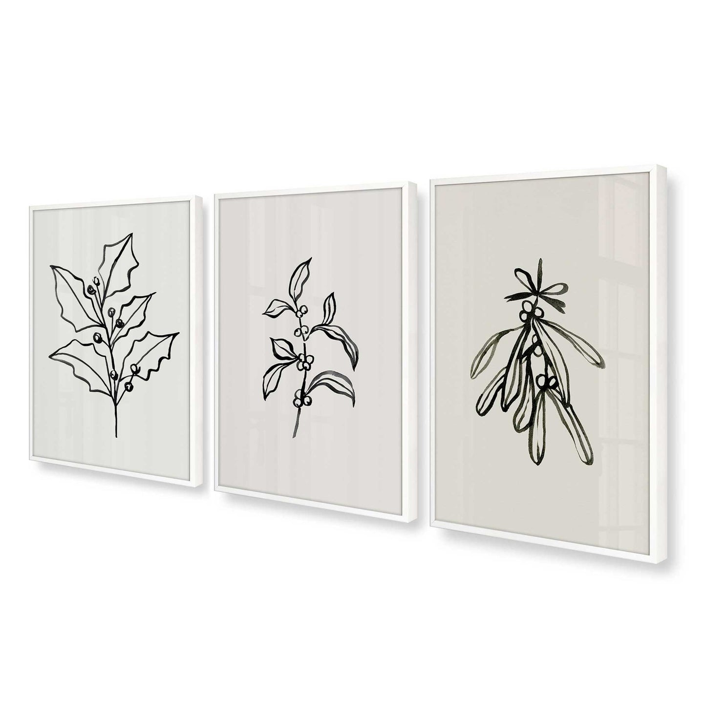 [Color:Opaque White], Picture of art in an Opaque White frame at an angle