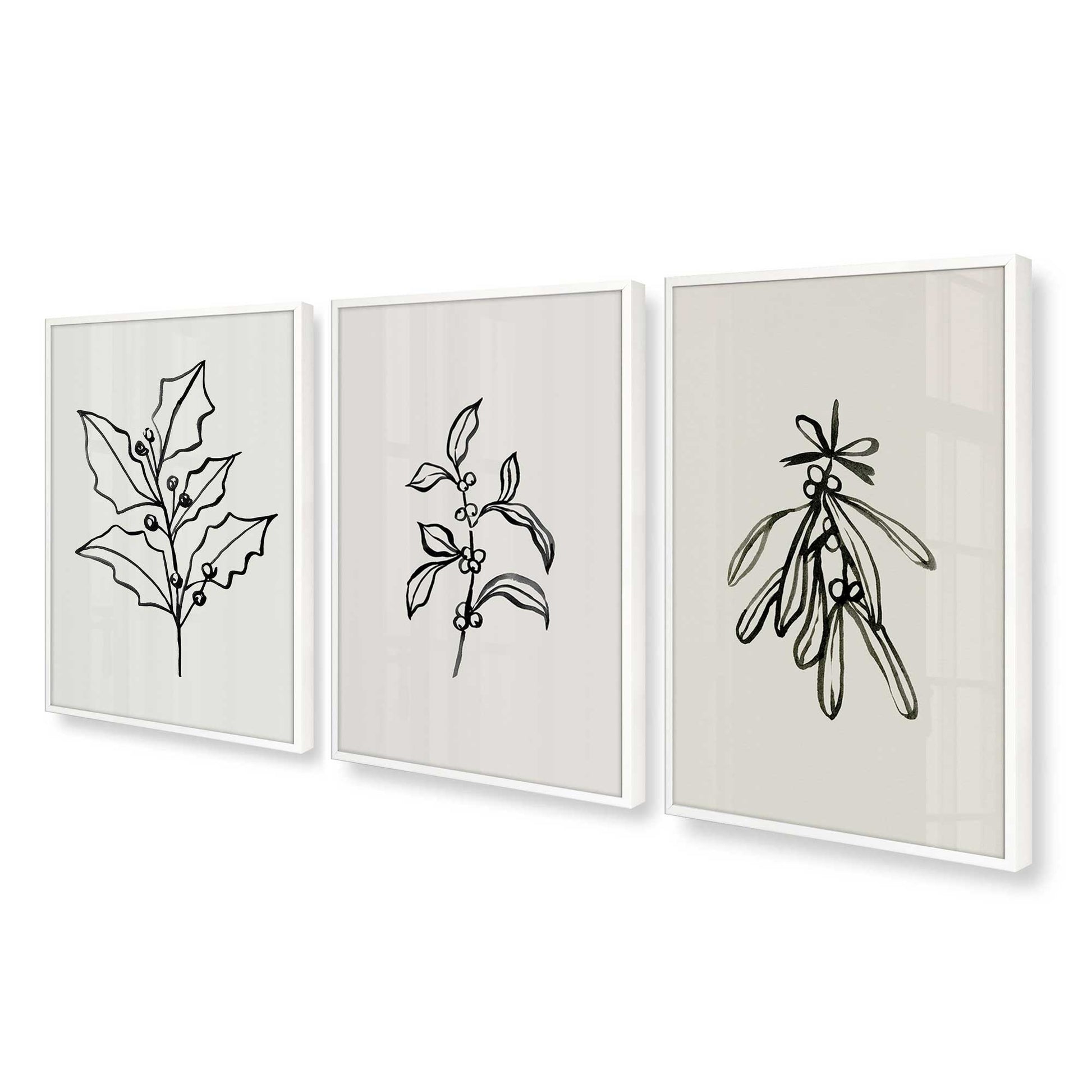 [Color:Opaque White], Picture of art in an Opaque White frame at an angle