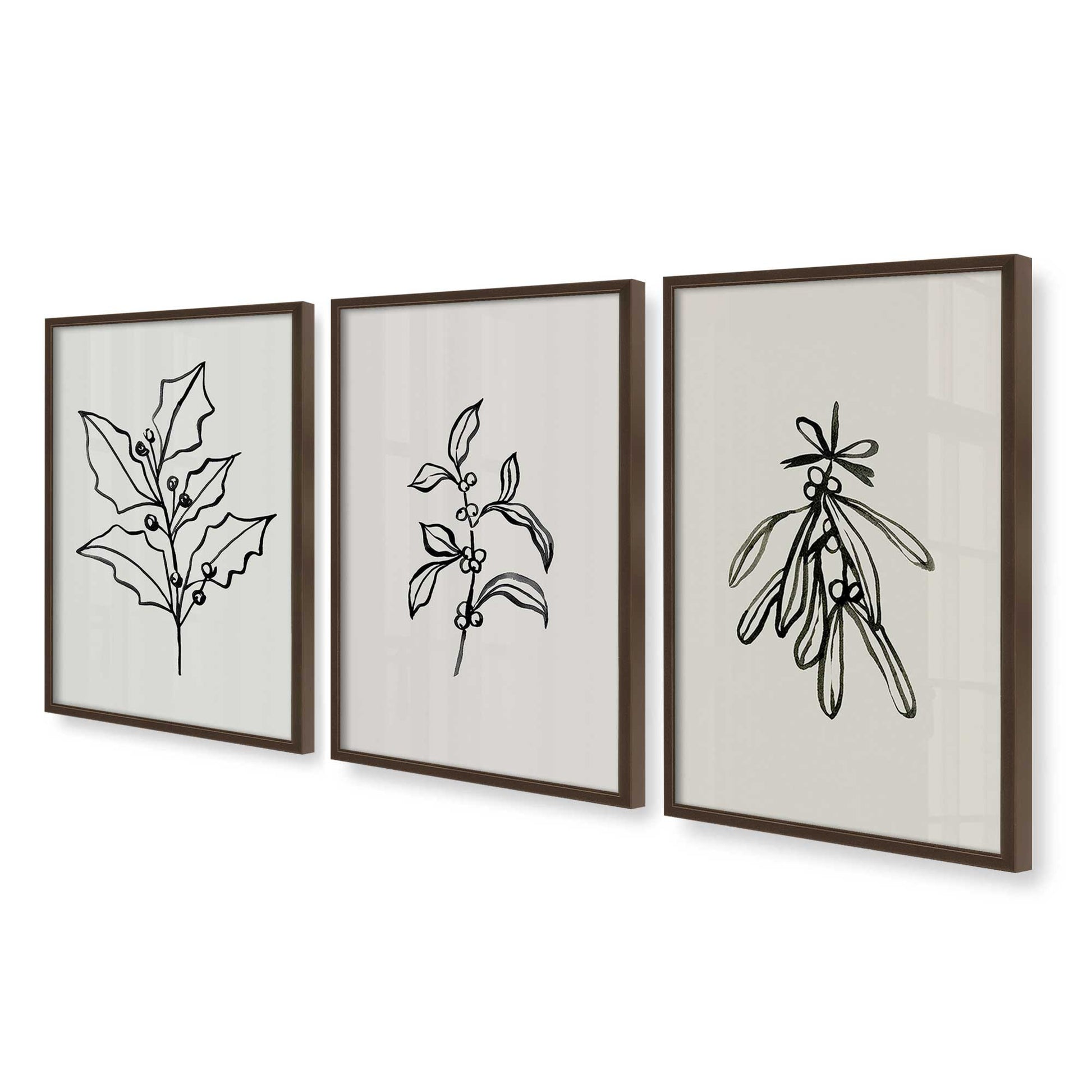 [Color:Belvinder Brown], Picture of art in a Belvinder Brown frame at an angle