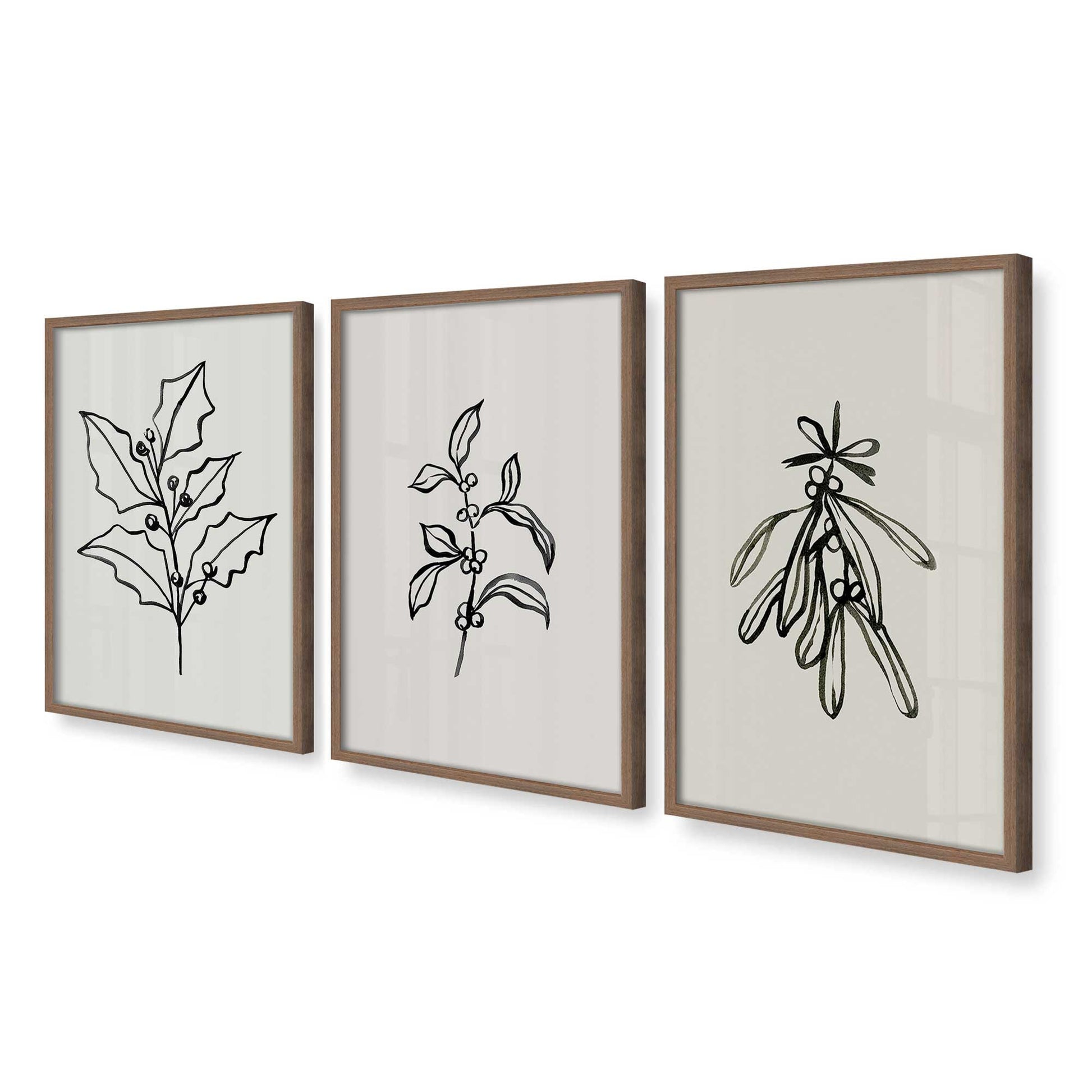 [Color:Walnut], Picture of art in a Walnut frame at an angle