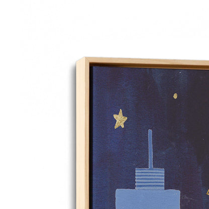 [Color:American Maple], Picture of art in an American Maple frame at an angle