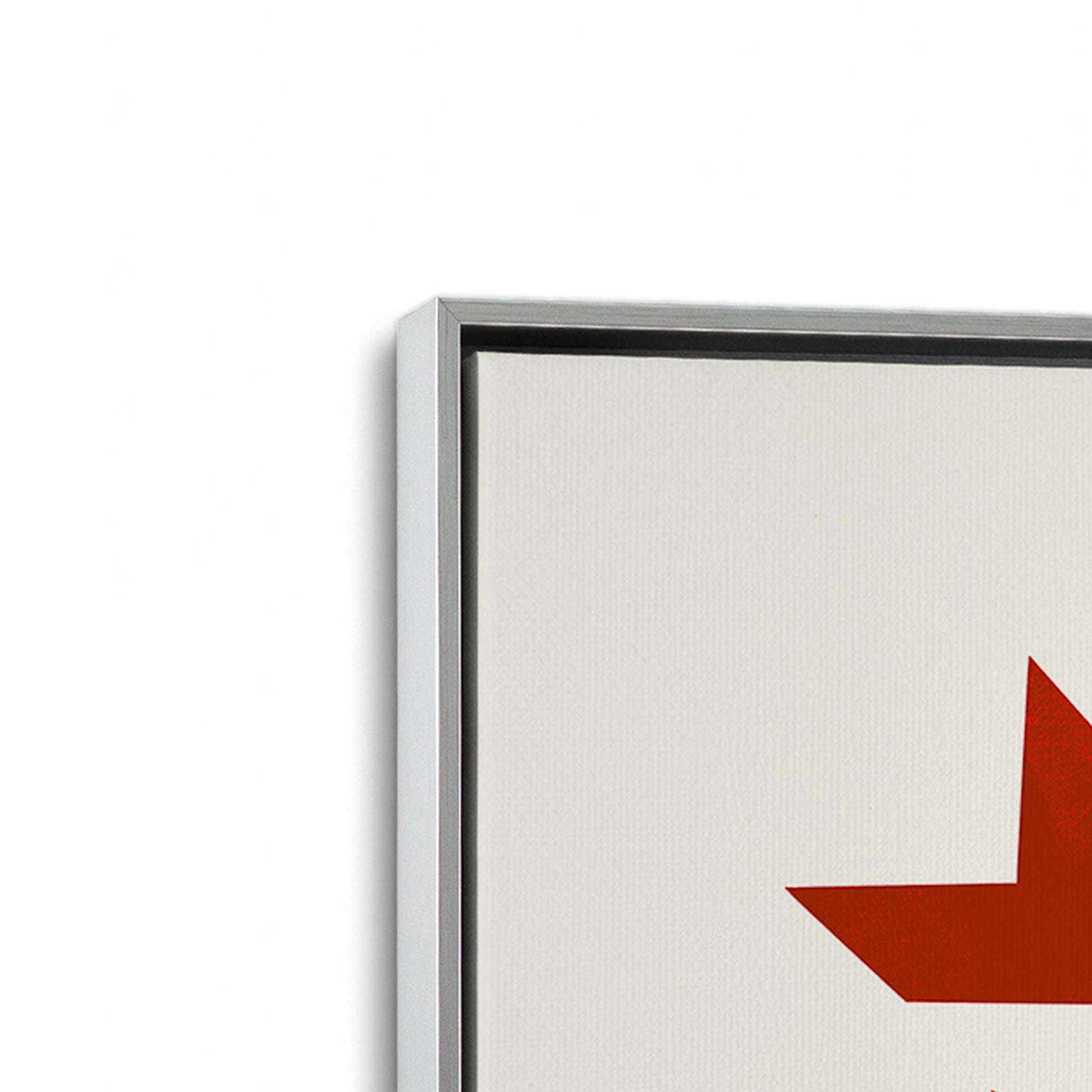 [Color:Polished Chrome], Picture of art in a Polished Chrome frame at an angle