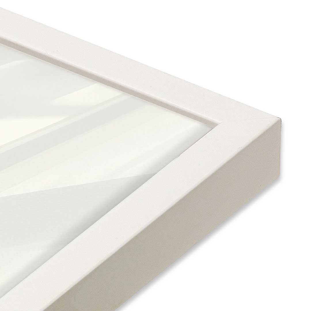 [Color:Opaque White], Picture of art in an Opaque White frame of the corner