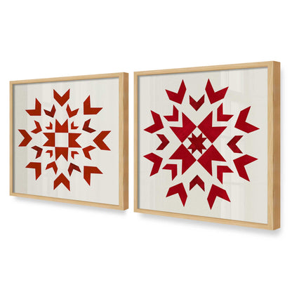 [Color:American Maple], Picture of art in an American Maple frame at an angle