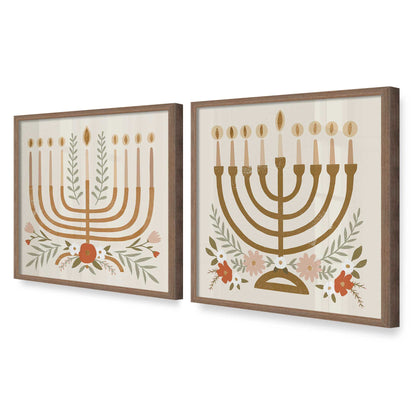 [Color:Walnut], Picture of art in a Walnut frame at an angle