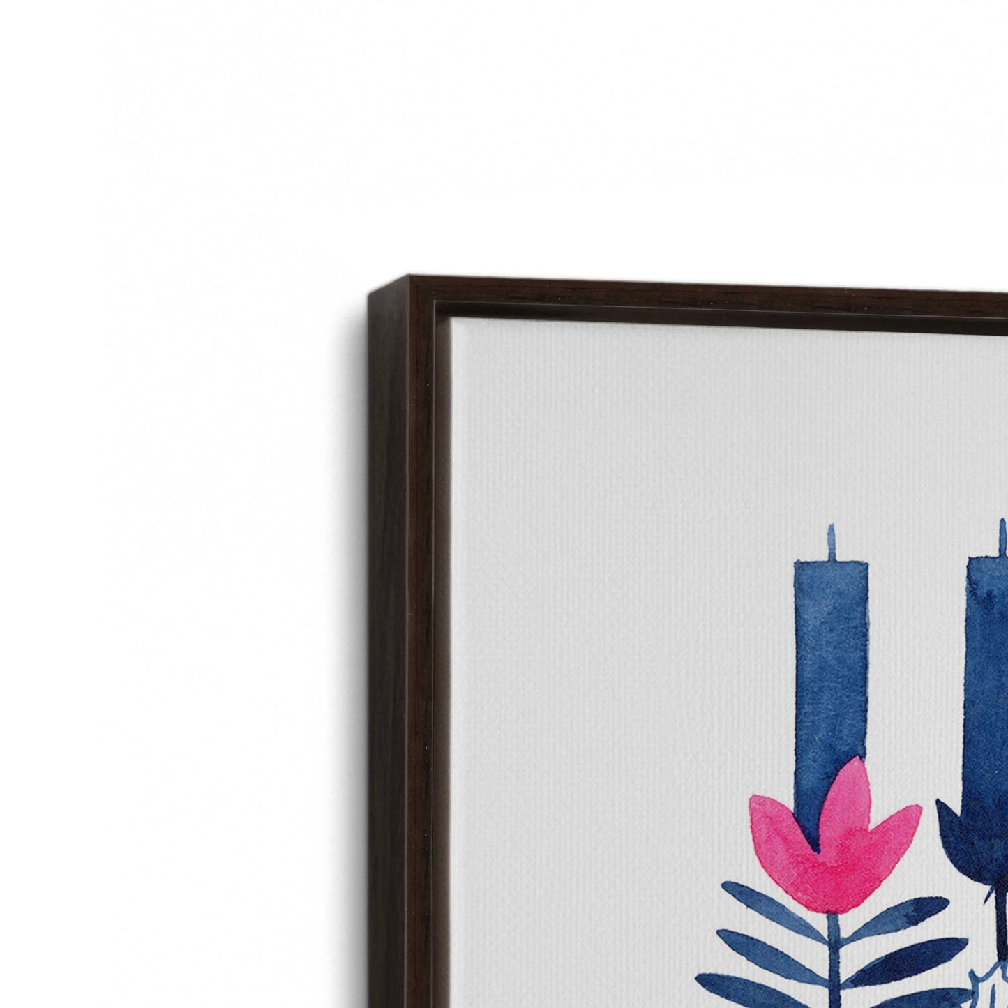 [Color:Espresso], Picture of art in an Espresso frame at an angle