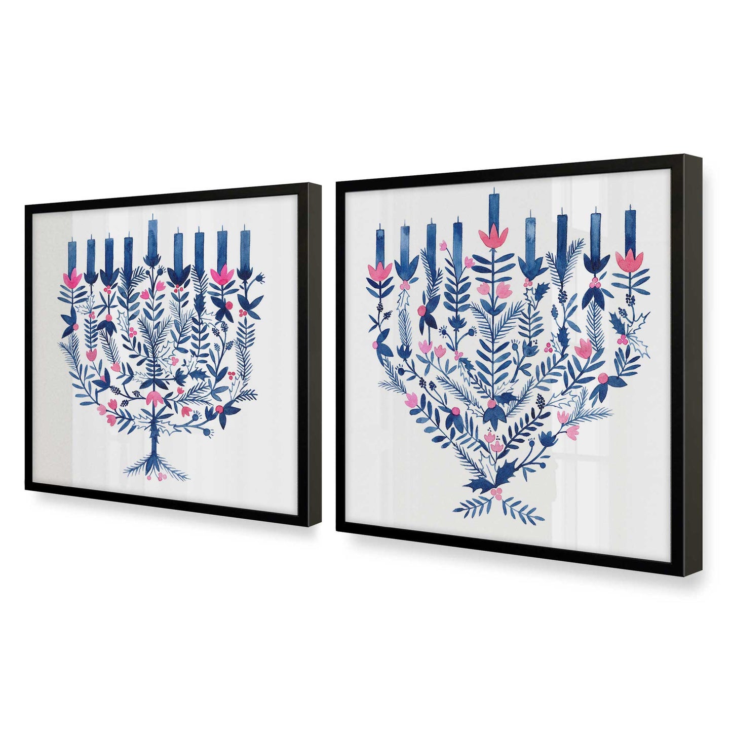 [Color:Satin Black], Picture of art in a Satin Black frame at an angle