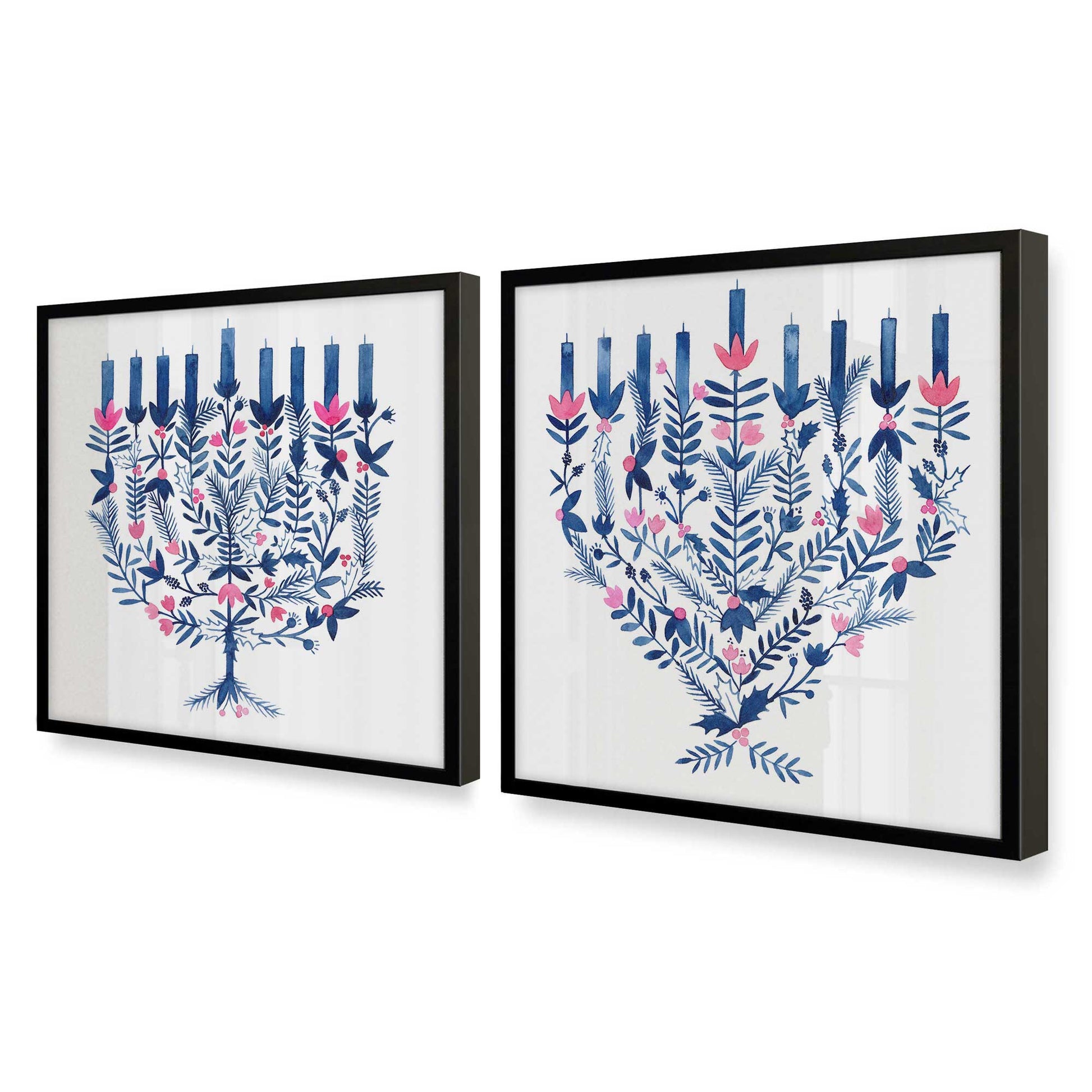 [Color:Satin Black], Picture of art in a Satin Black frame at an angle