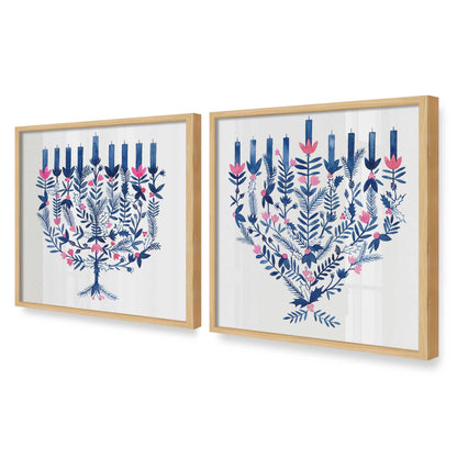 [Color:American Maple], Picture of art in an American Maple frame at an angle