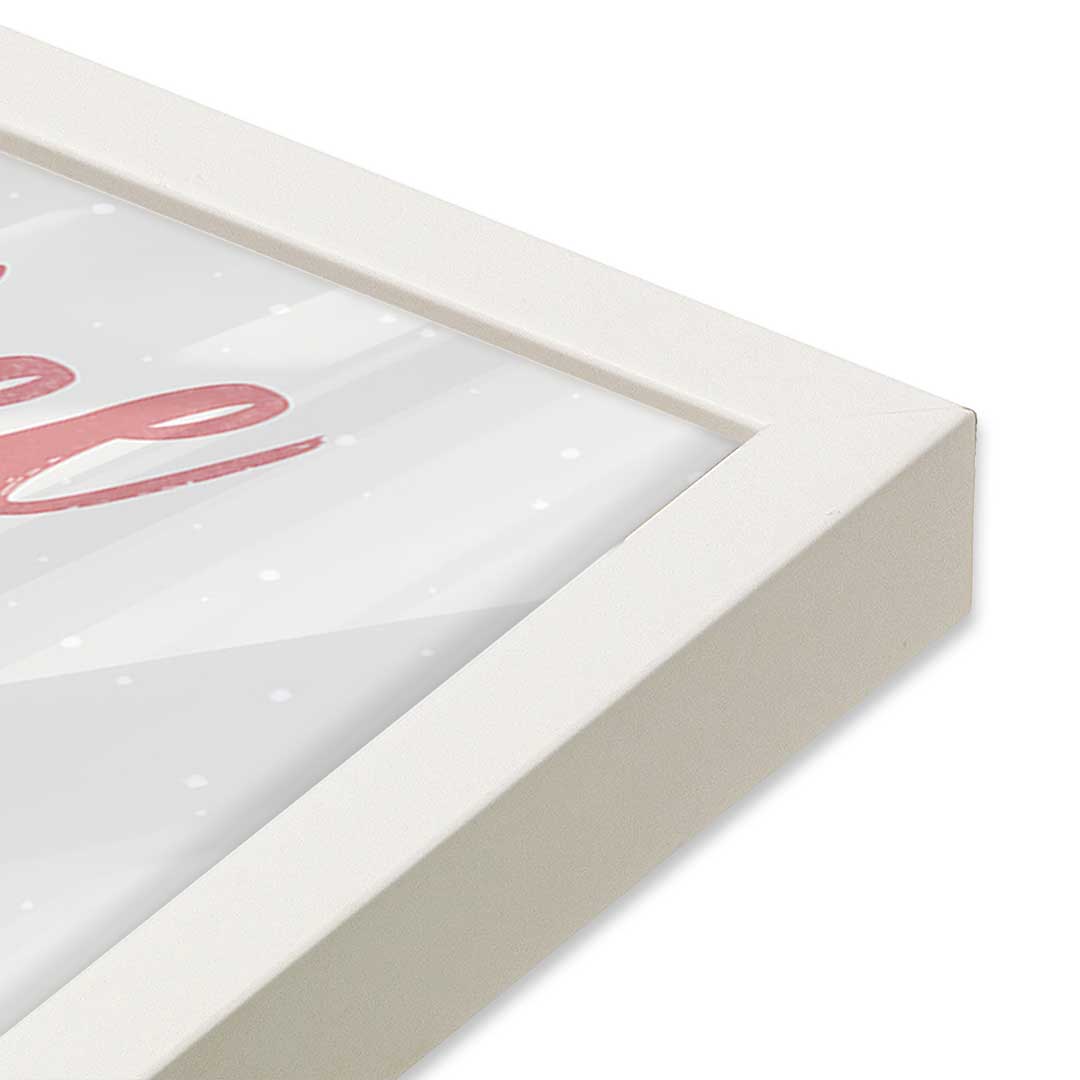 [Color:Opaque White], Picture of art in an Opaque White frame of the corner