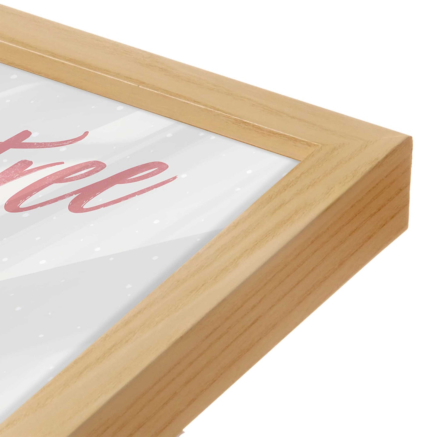 [Color:American Maple], Picture of art in an American Maple frame of the corner