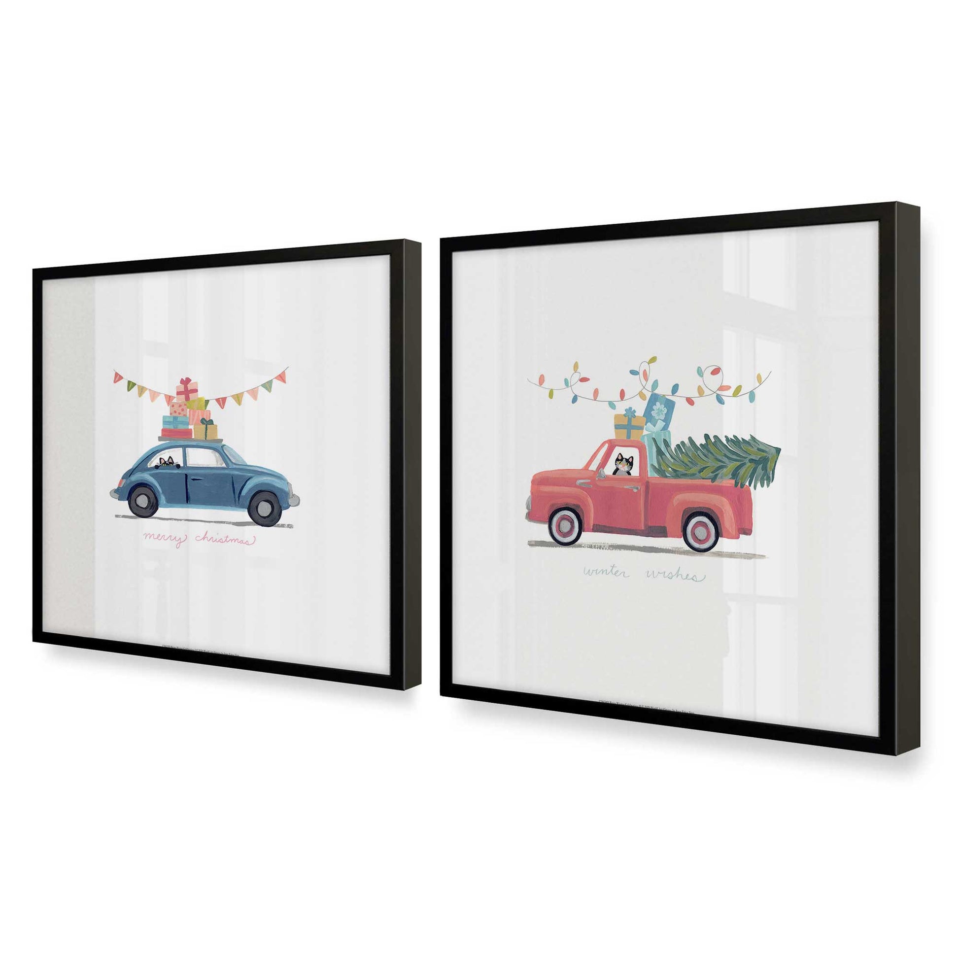 [Color:Satin Black], Picture of art in a Satin Black frame at an angle