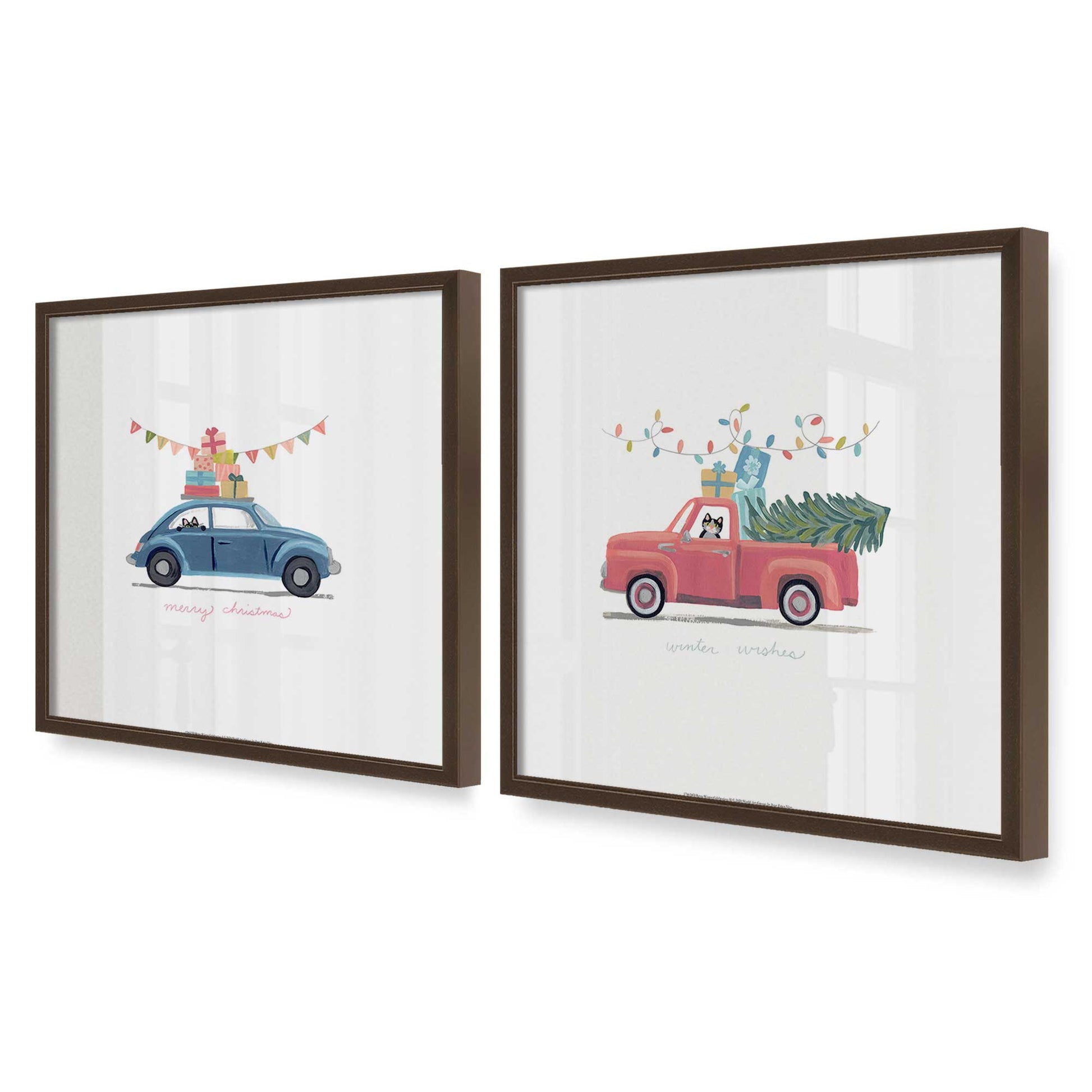 [Color:Belvinder Brown], Picture of art in a Belvinder Brown frame at an angle