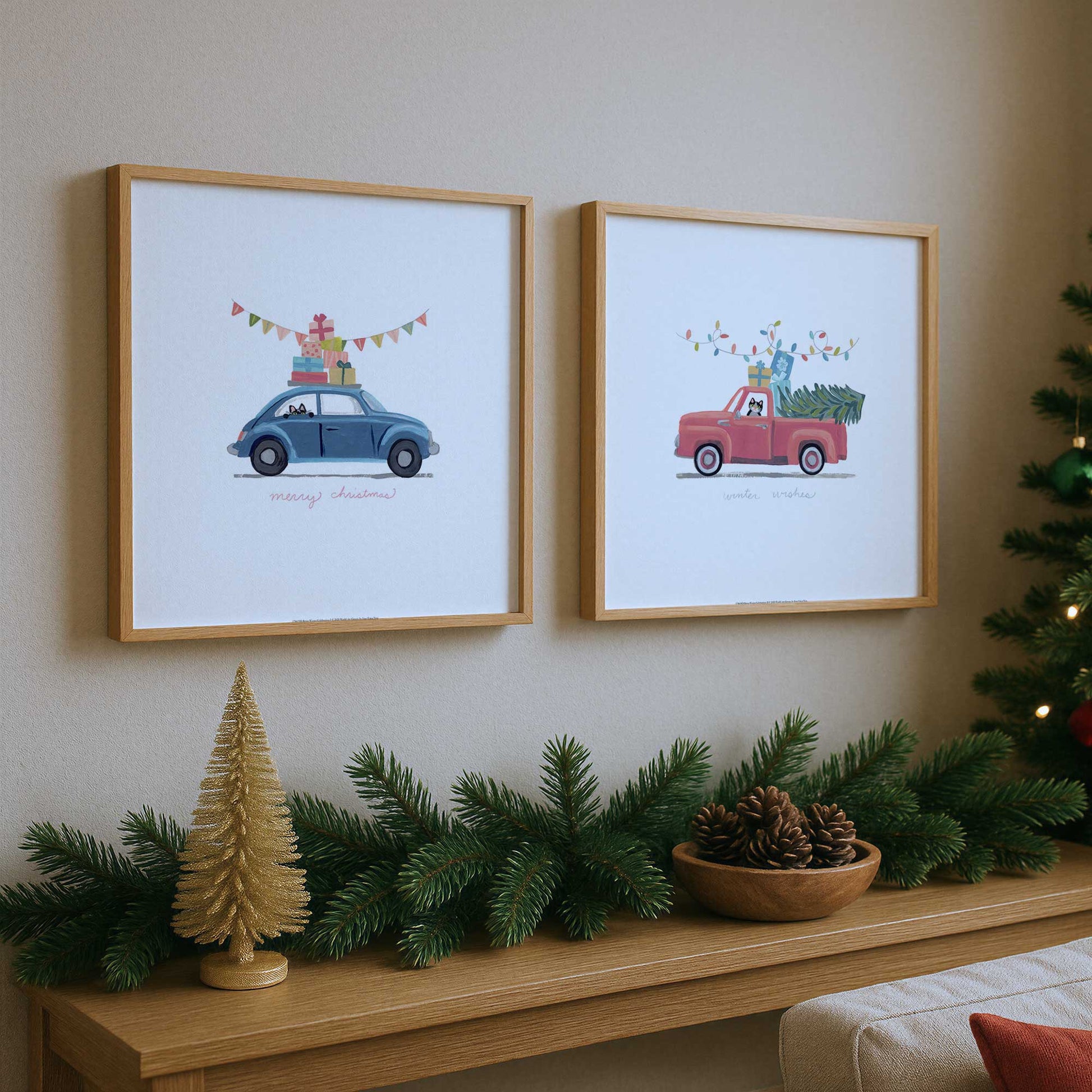 [Color:Walnut], Picture of art in a Walnut frame