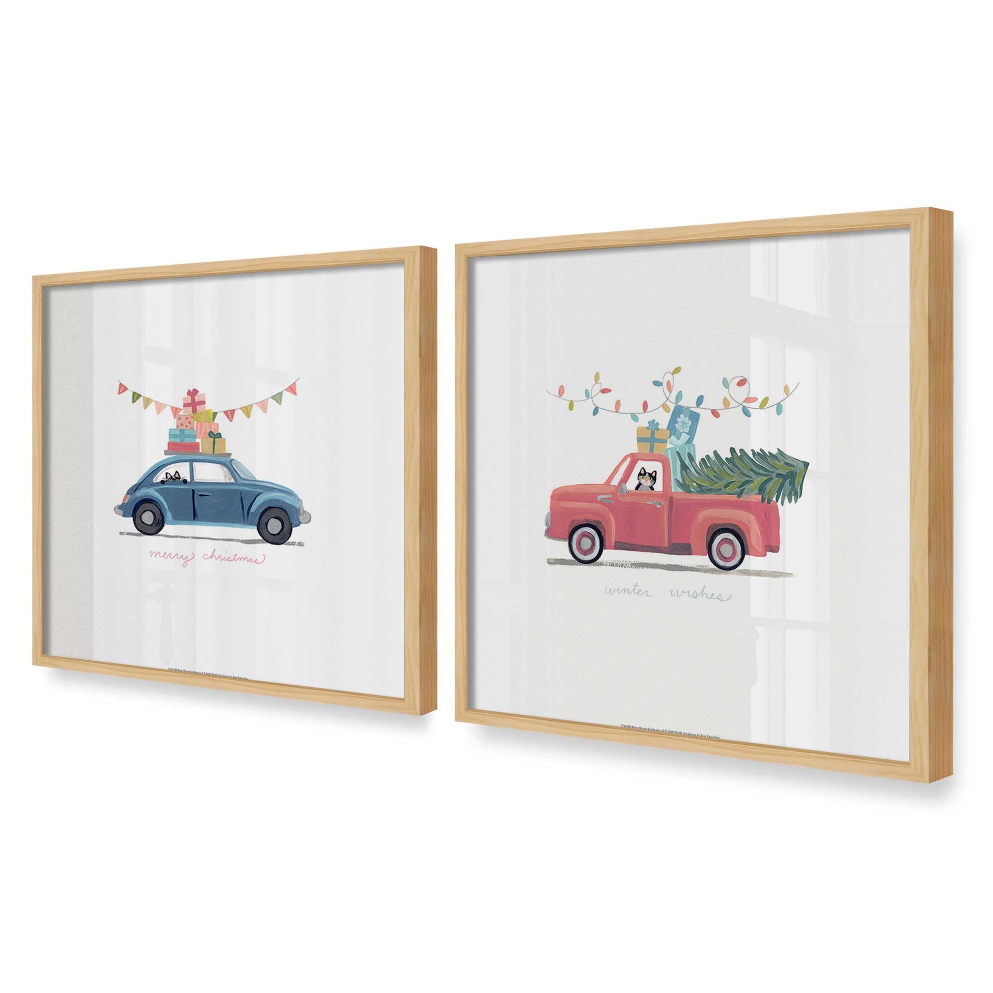 [Color:American Maple], Picture of art in an American Maple frame at an angle