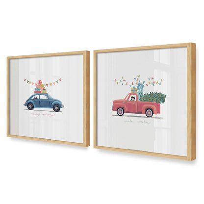 [Color:American Maple], Picture of art in an American Maple frame at an angle