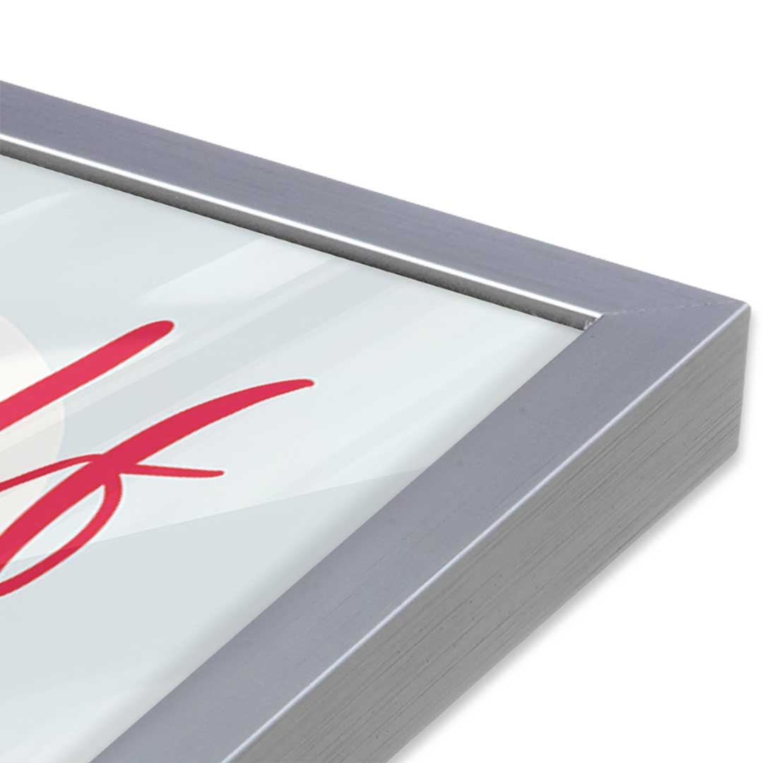 [Color:Polished Chrome], Picture of art in a Polished Chrome frame at an angle