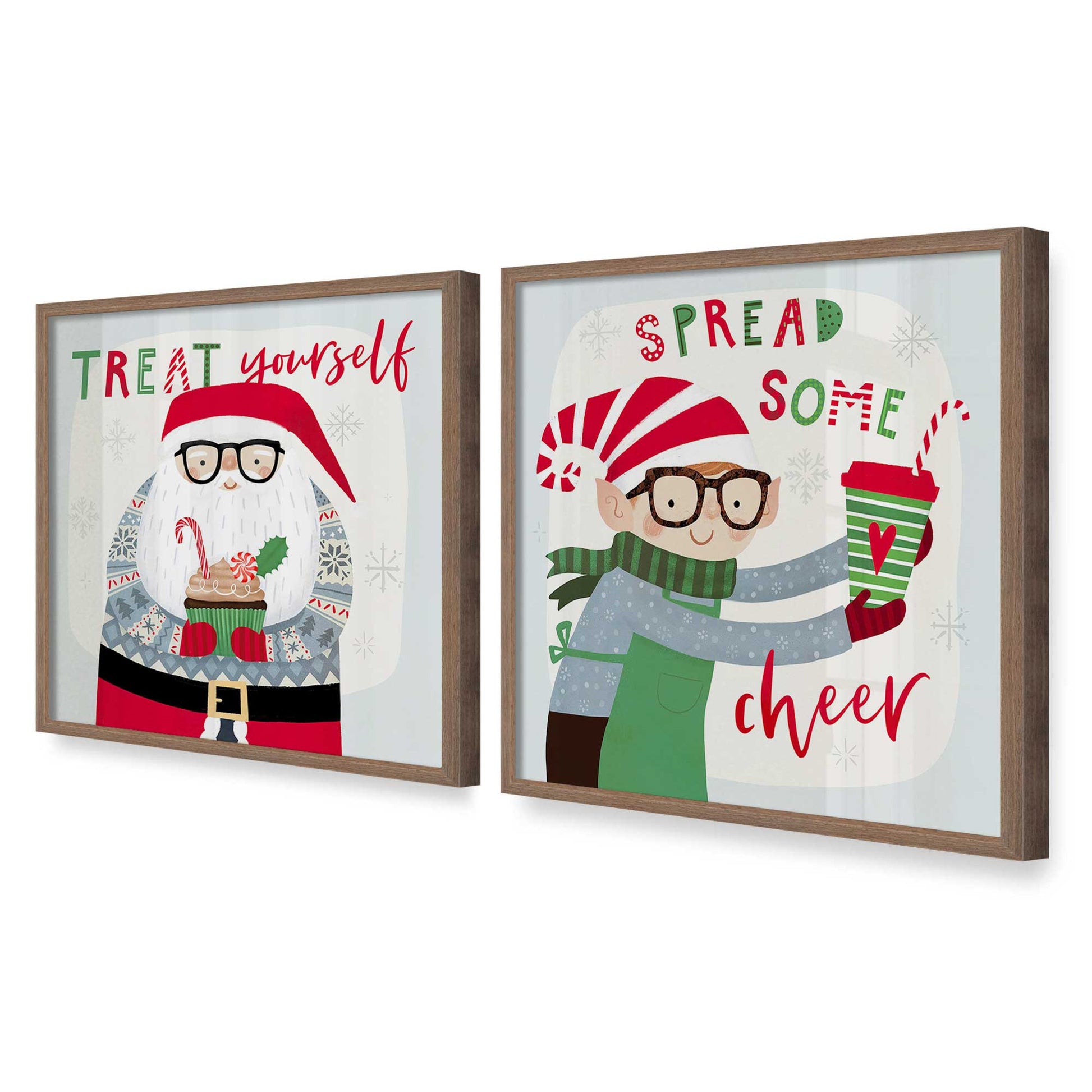 [Color:Walnut], Picture of art in a Walnut frame at an angle