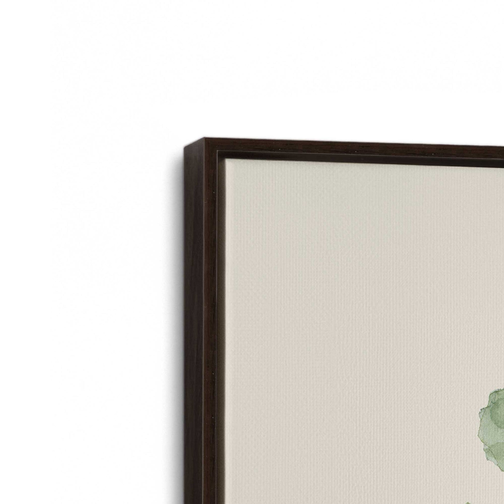 [Color:Espresso], Picture of art in an Espresso frame at an angle